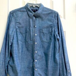 Land’s End ladies button down chambray shirt, size 12P